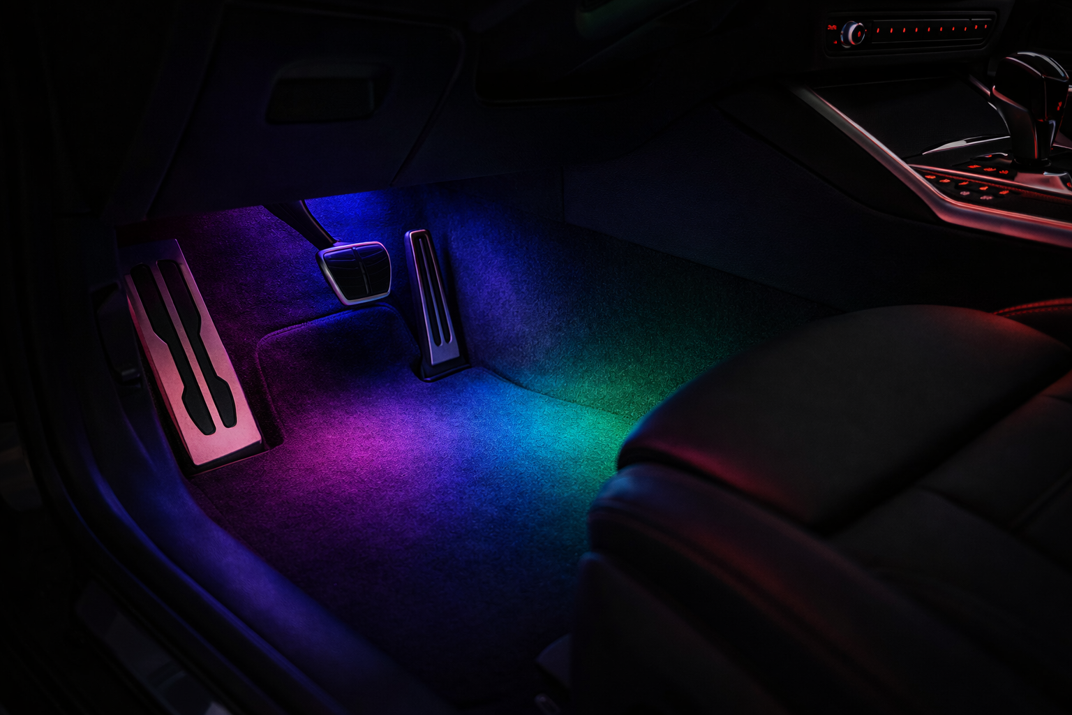 10-Piece Acrylic RGB Car Ambient Light Kit – App Control, Music Sync, Dashboard, Doors & Footwell LED Interior Lights