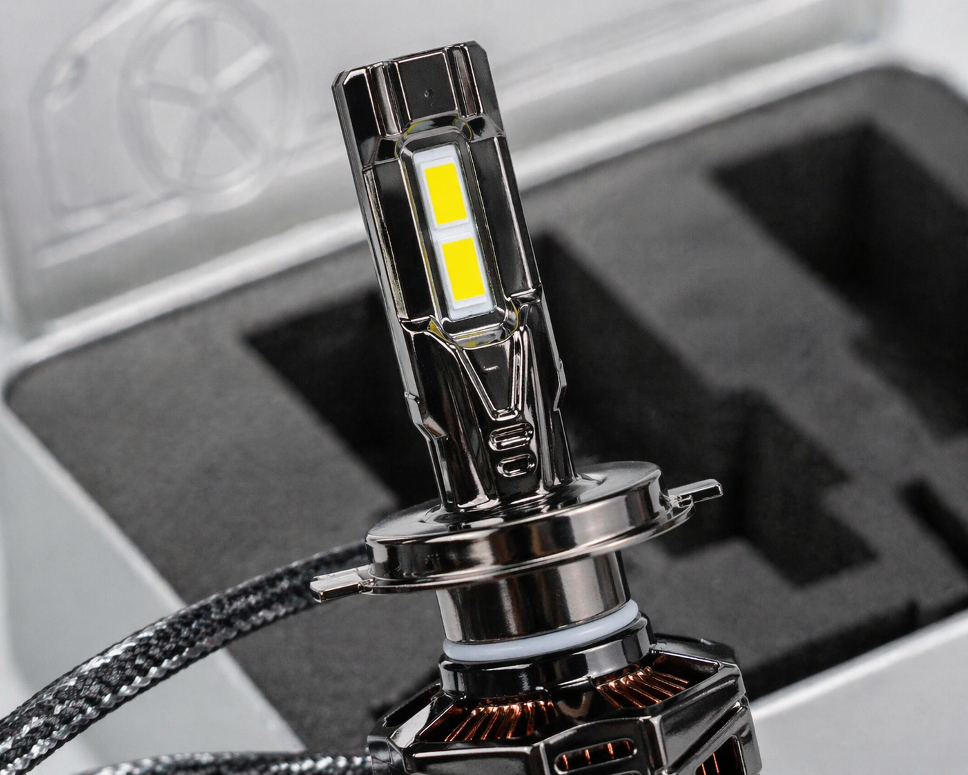 Ultra Bright LED Headlight Bulbs Kit – 5000W High Power, Cool White Beam, Long Range Visibility, Universal Car Headlights