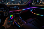 6-Piece Acrylic RGB Car Ambient Light – App Control, Music Sync, Dashboard & Door LED Strips