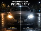 Ultra Bright LED Headlight Bulbs Kit – 5000W High Power, Cool White Beam, Long Range Visibility, Universal Car Headlights