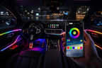 10-Piece Acrylic RGB Car Ambient Light Kit – App Control, Music Sync, Dashboard, Doors & Footwell LED Interior Lights