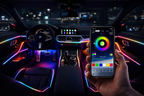 18-Piece Acrylic RGB Car Ambient Light Kit – Full Cabin Lighting, App Control, Music Sync, Dashboard, Doors, Footwell & Console LED Lights