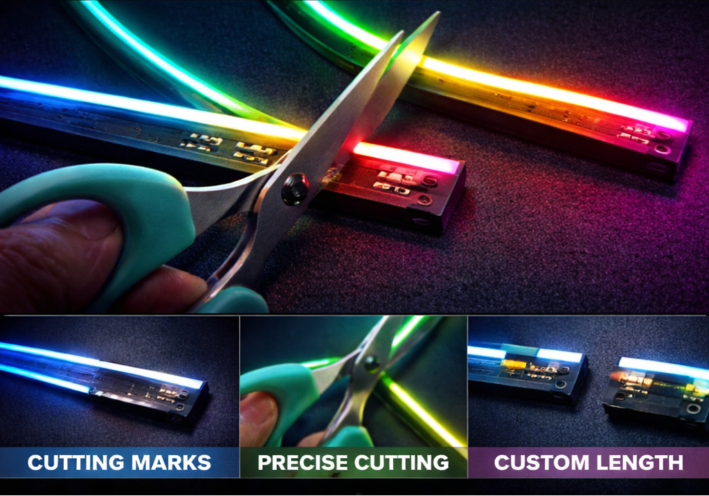 6-Piece Acrylic RGB Car Ambient Light – App Control, Music Sync, Dashboard & Door LED Strips