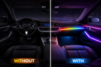 6-Piece Acrylic RGB Car Ambient Light – App Control, Music Sync, Dashboard & Door LED Strips