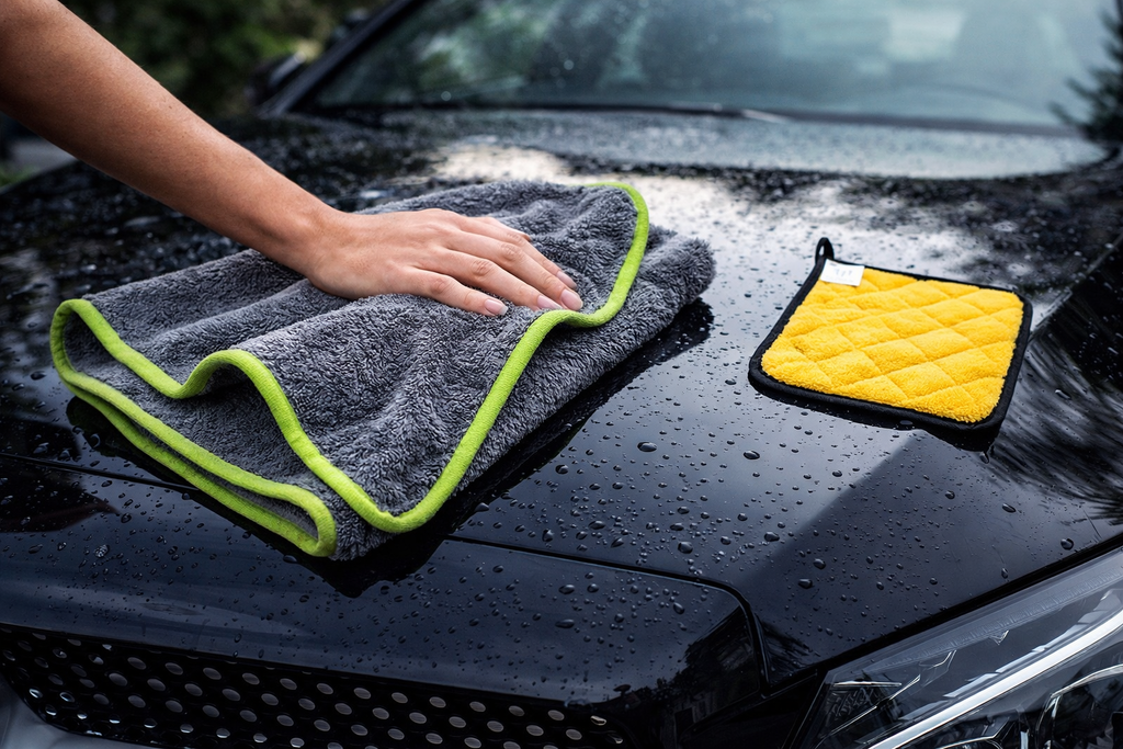 Premium Microfiber Car Drying Towel – Ultra Absorbent Large Car Wash Towel with FREE Mini Microfiber Cloth