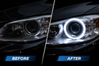 70MM LED Angel Eye Halo Ring Headlight – Ultra Bright White DRL Projector Halo Light (2PCS)