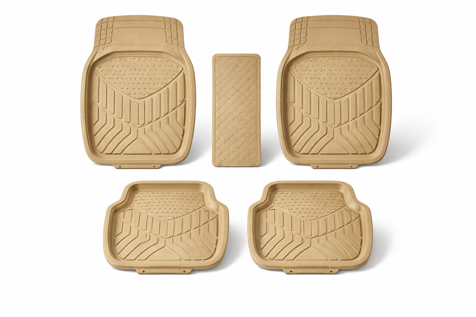 Universal Premium Rubber Car Floor Mats Set (5 Pcs) – Anti-Slip, Waterproof, All-Weather Interior Protection