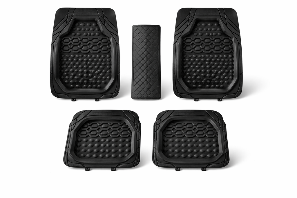 Universal Fit Premium Rubber Car Floor Mats Set (5 Pcs) – Waterproof Anti-Slip