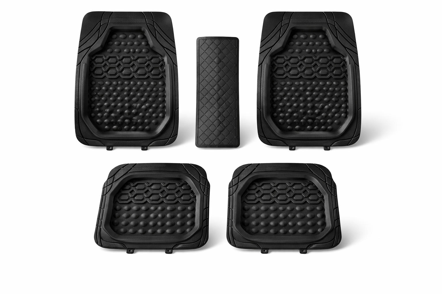 Universal Fit Premium Rubber Car Floor Mats Set (5 Pcs) – Waterproof Anti-Slip