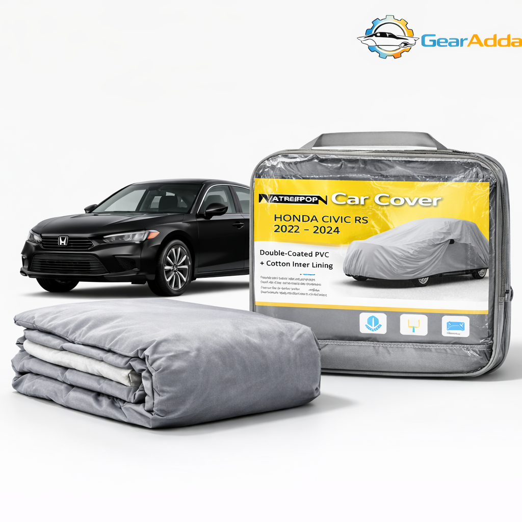 Premium Waterproof Car Cover for Honda Civic RS (2022–2024) – Double Coated PVC with Soft Cotton Inner