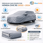 Premium Waterproof Car Cover for Honda Civic RS (2022–2024) – Double Coated PVC with Soft Cotton Inner