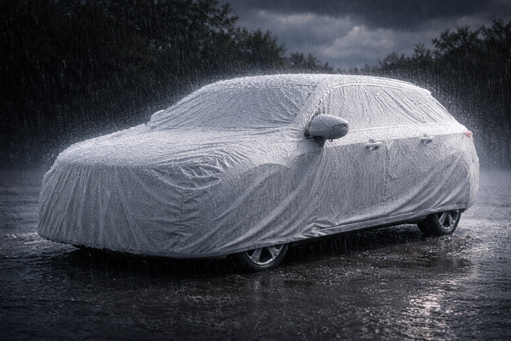 Premium Waterproof Car Cover for Hyundai Tucson (2021–2024) – Double Coated PVC with Soft Cotton Inner
