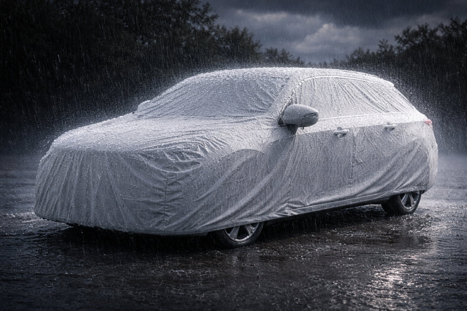 Premium Waterproof Car Cover for Hyundai Tucson (2021–2024) – Double Coated PVC with Soft Cotton Inner