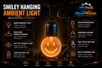 Rechargeable Smiley Hanging Ambient Light – USB Car & Room Mood Lamp