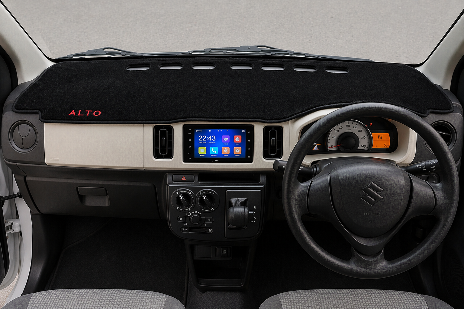 Premium Dashboard Mat for Suzuki Alto 660 – Anti-Slip Velvet Dashboard Cover, Heat Protection & Anti-Glare
