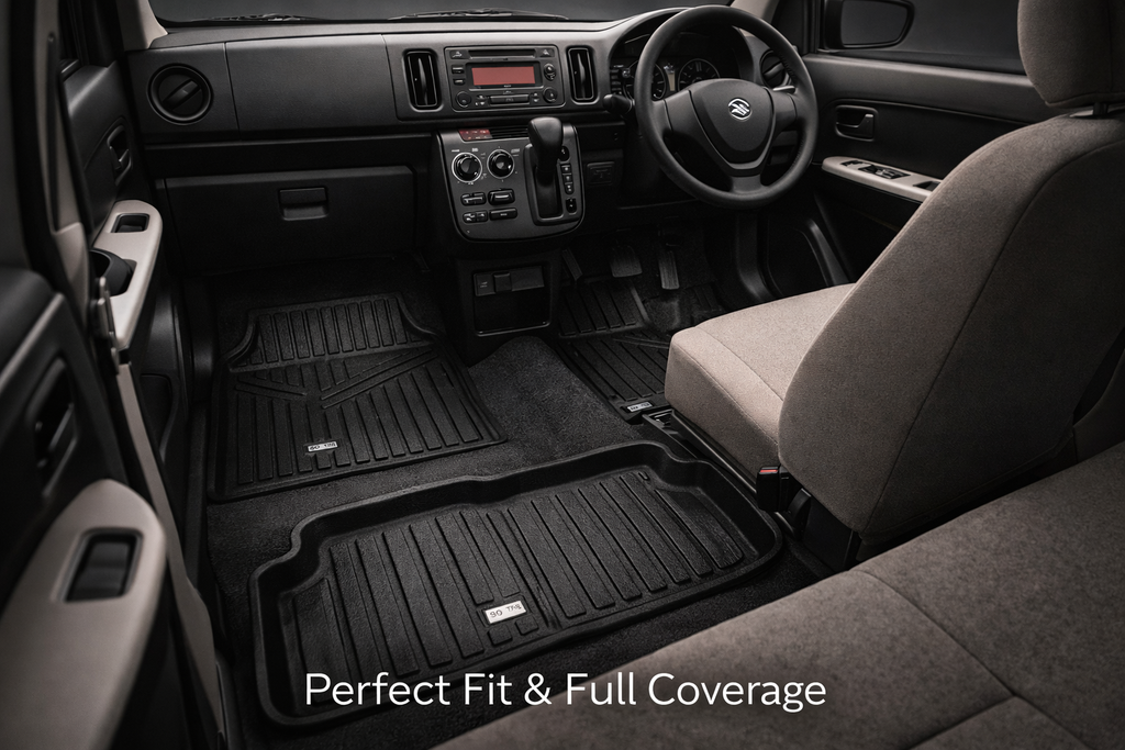 TPR 9D Car Floor Mats for Suzuki Alto 660 – Waterproof, Anti-Slip, Full Coverage Custom Fit Mat