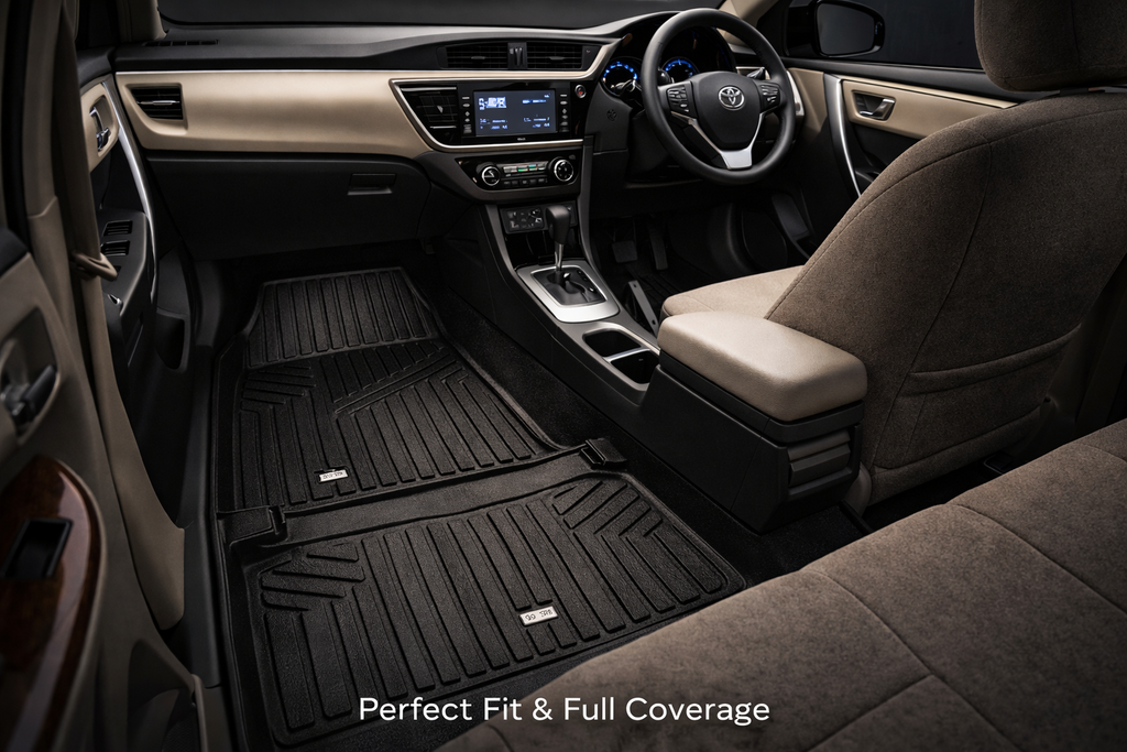 TPR 9D Car Floor Mats for Toyota Corolla 2015 Onward – Waterproof, Anti-Slip, Full Coverage Custom Fit Mats