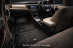 TPR 9D Car Floor Mats for Toyota Corolla 2015 Onward – Waterproof, Anti-Slip, Full Coverage Custom Fit Mats