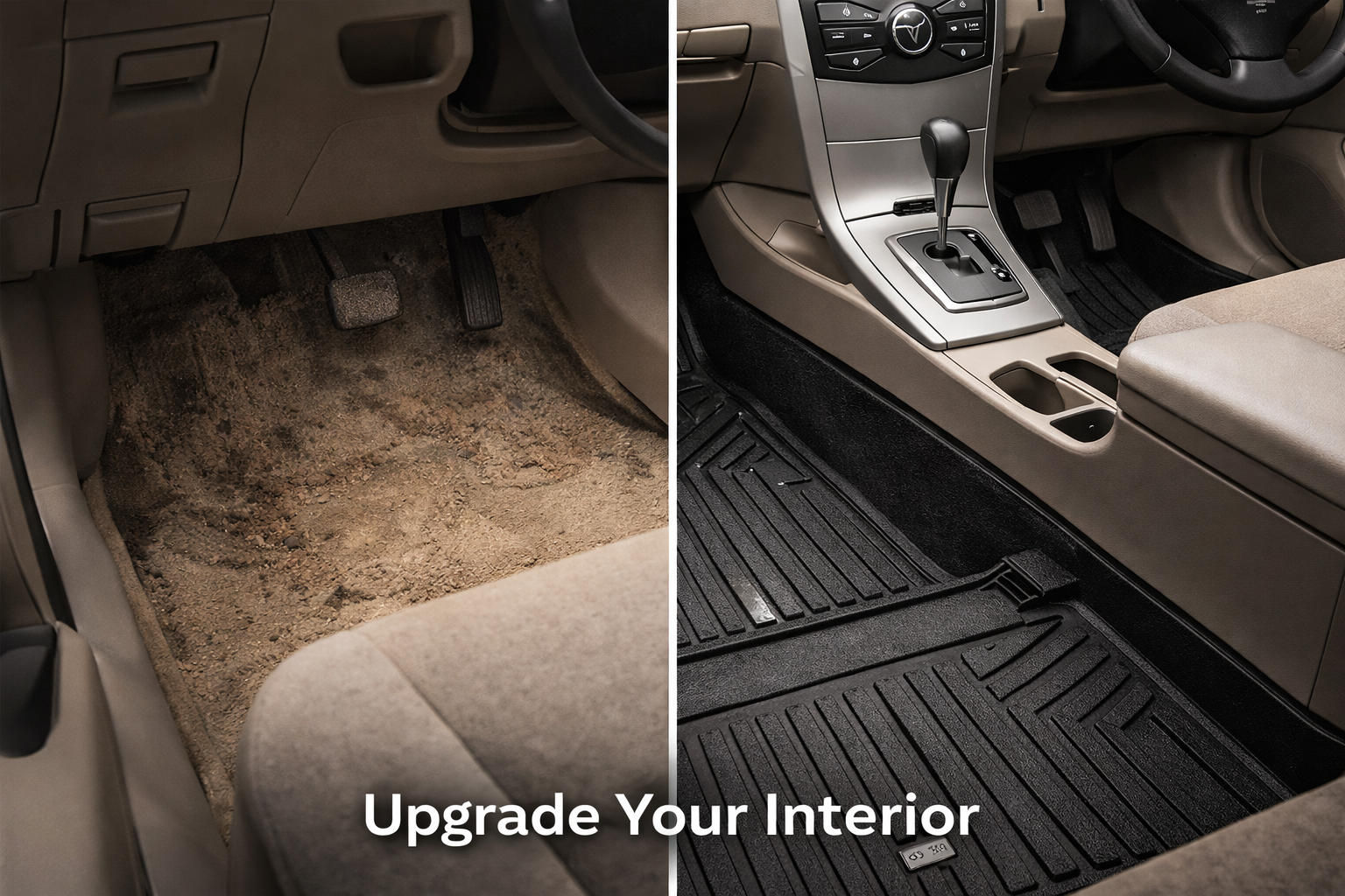 TPR 9D Car Floor Mats for Toyota Corolla 2015 Onward – Waterproof, Anti-Slip, Full Coverage Custom Fit Mats