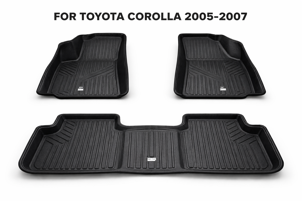 TPR 9D Car Floor Mats for Toyota Corolla 2005–2007 – Waterproof, Anti-Slip, Full Coverage Premium Mats