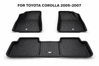TPR 9D Car Floor Mats for Toyota Corolla 2005–2007 – Waterproof, Anti-Slip, Full Coverage Premium Mats