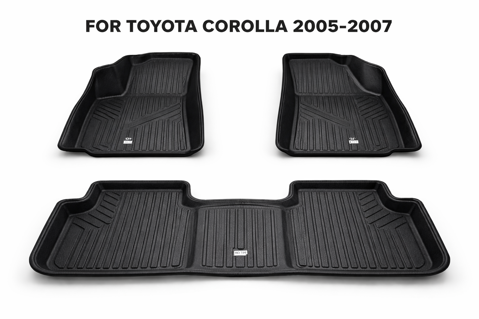 TPR 9D Car Floor Mats for Toyota Corolla 2005–2007 – Waterproof, Anti-Slip, Full Coverage Premium Mats