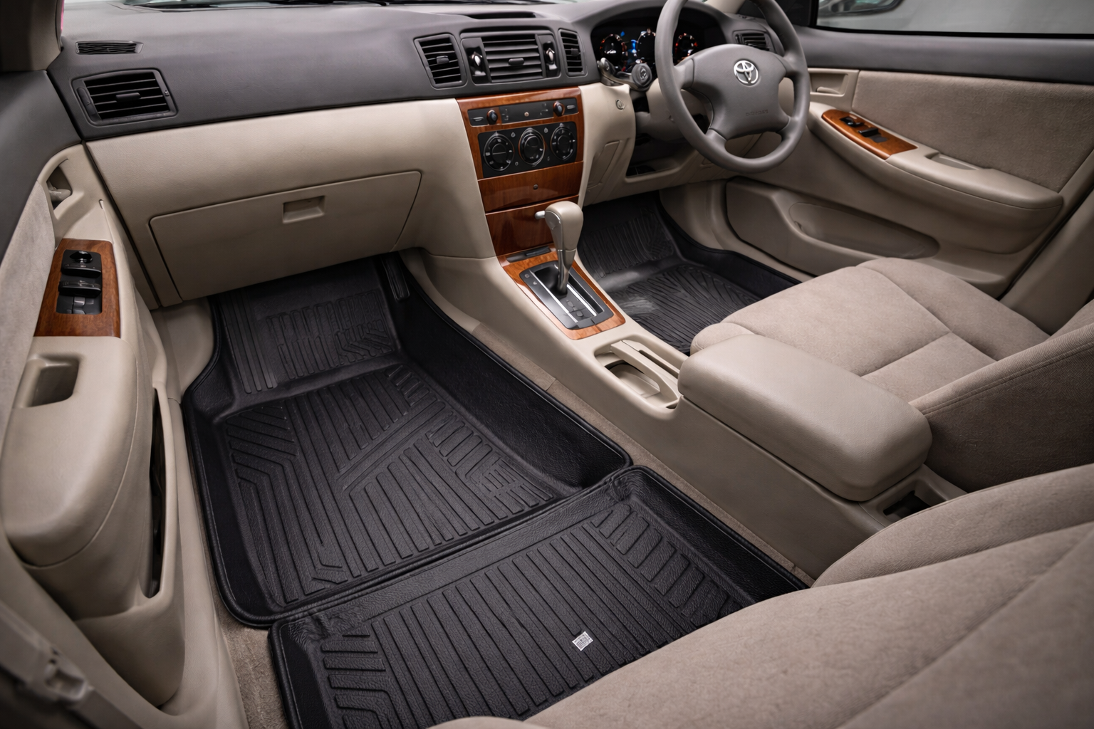 TPR 9D Car Floor Mats for Toyota Corolla 2005–2007 – Waterproof, Anti-Slip, Full Coverage Premium Mats