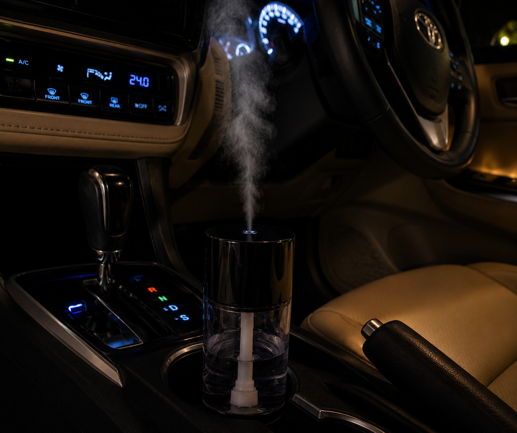 Mini Car Humidifier – Portable Aroma Diffuser with Soft Mist for Car Interior