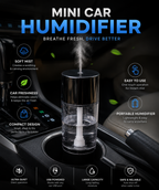Mini Car Humidifier – Portable Aroma Diffuser with Soft Mist for Car Interior