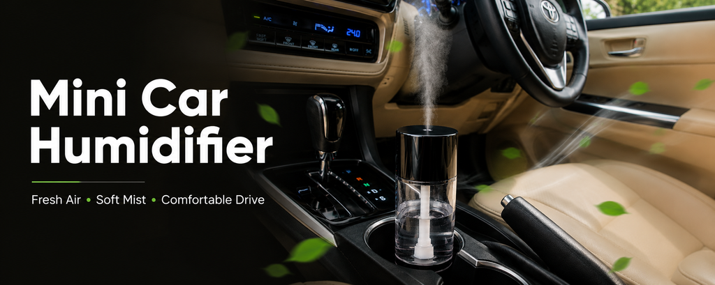 Mini Car Humidifier – Portable Aroma Diffuser with Soft Mist for Car Interior
