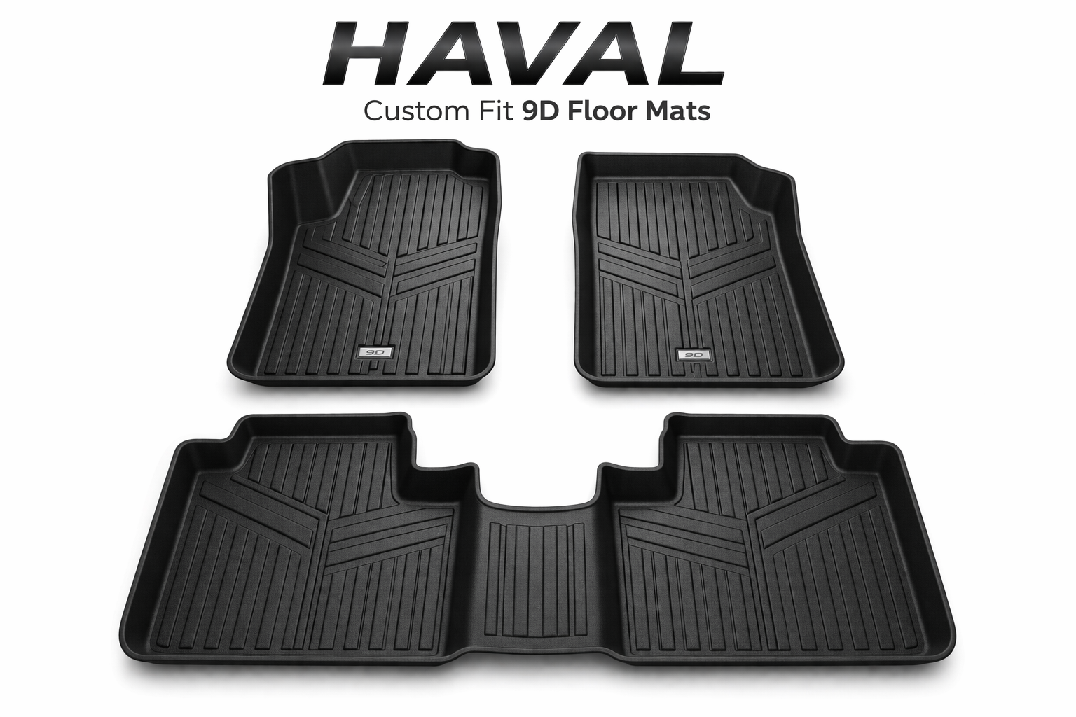 TPR 9D Car Floor Mats for HAVAL (All)  – Waterproof, Anti-Slip, Full Coverage Custom Fit SUV Mats (Pakistan Version)