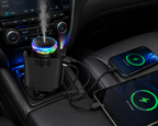 5-in-1 Smart Car Charger with Starlight Projector & Aroma Diffuser – PD 30W Fast Charging, Retractable Cables, Type-C & iPhone Compatible