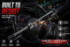 Heavy Duty Car Steering Wheel Lock – Anti-Theft Security Lock with Keys, Universal Fit for All Cars