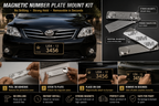 Magnetic Number Plate Mount Kit – No Drill License Plate Holder with 3M Adhesive (2 PCS)
