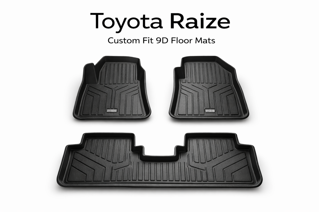 TPR 9D Car Floor Mats for Toyota Raize – Waterproof, Anti-Slip, Full Coverage Custom Fit Mats