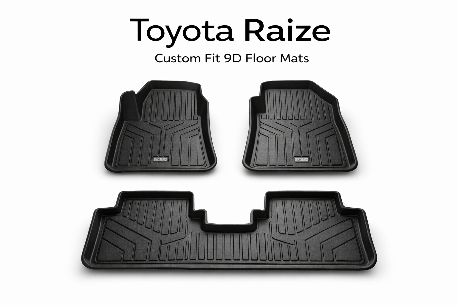 TPR 9D Car Floor Mats for Toyota Raize – Waterproof, Anti-Slip, Full Coverage Custom Fit Mats