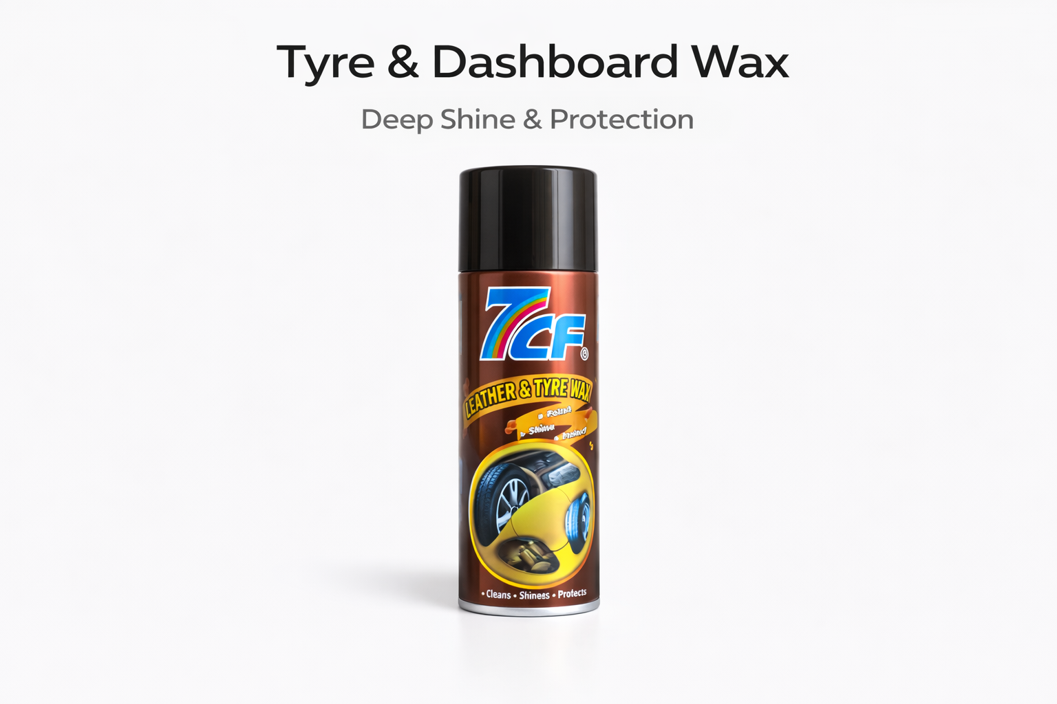 Tyre & Dashboard Wax Spray – Instant Shine, Water Resistant, Anti-Dust Polish for Tyres, Dashboard & Interior