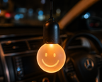 Rechargeable Smiley Hanging Ambient Light – USB Car & Room Mood Lamp